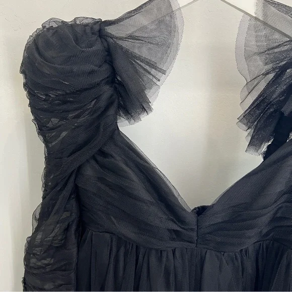 Zimmermann Black Ruffle Mini Dress - Picture 3 of 5